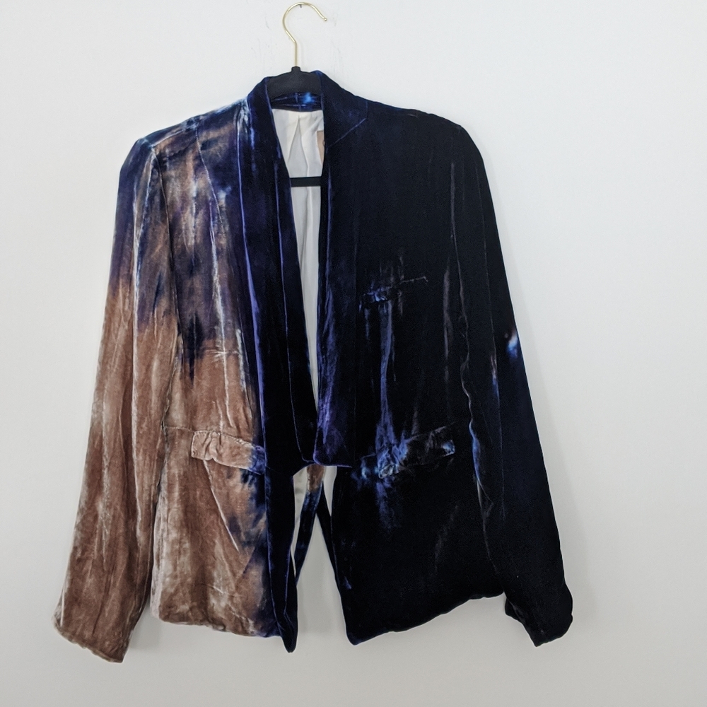 Chaser Moonlight Tie Dye Blue Ivory Blazer